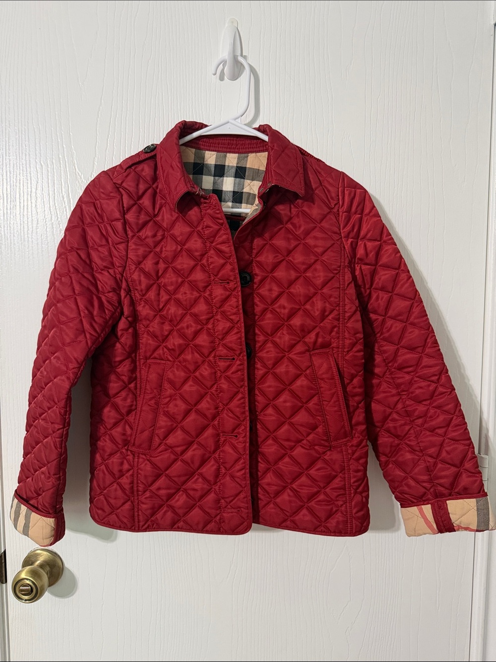 Burberry Classic Quilted Girl Jacket in Red - Burberry Style